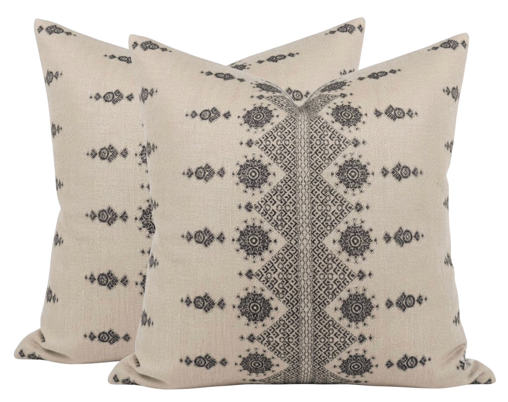 Carmania Pillow Cover in Charcoal, Indoor Outdoor Pillows, Peter Dunham Textiles