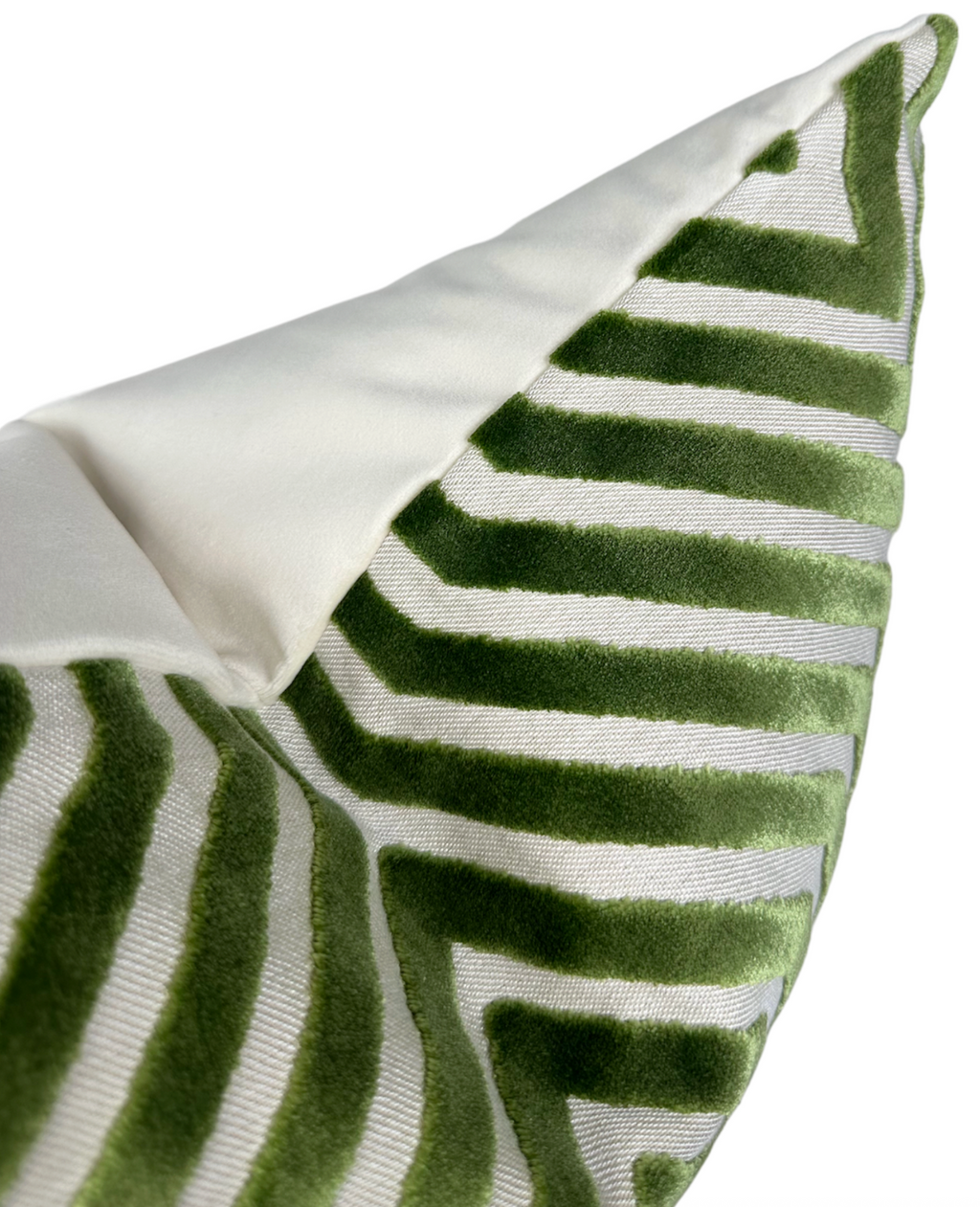 Vanderbilt Pillow Cover in Lettuce Green, Schumacher Textiles
