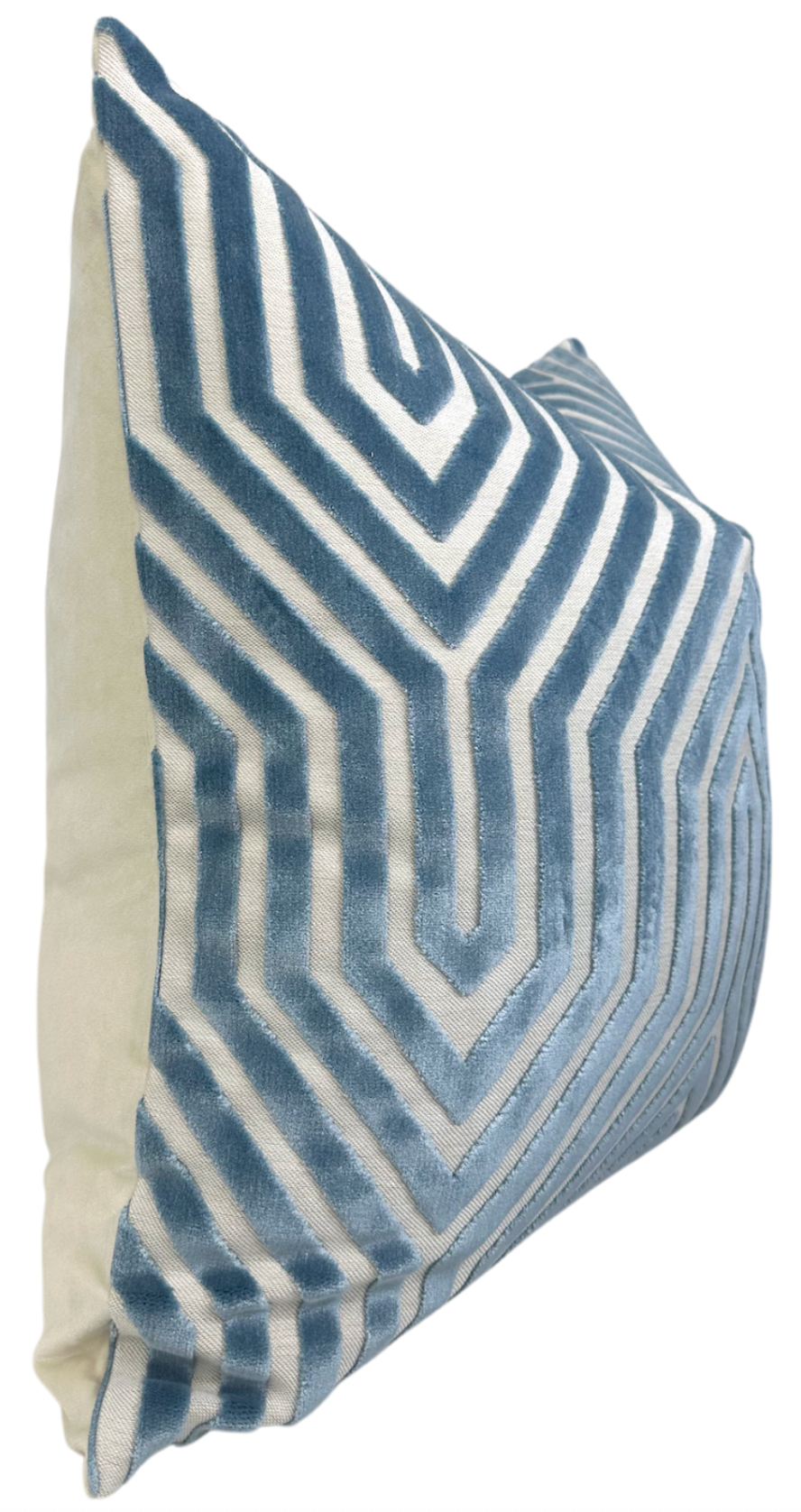 Vanderbilt Velvet Pillow Cover in Marine Blue, Schumacher Textiles