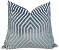 Vanderbilt Velvet Pillow Cover in Marine Blue, Schumacher Textiles