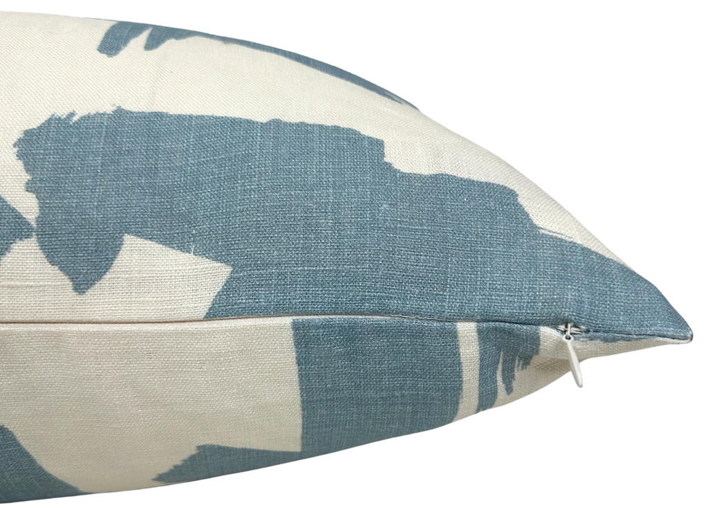 Bold Lines Linen Pillow Cover in Sky