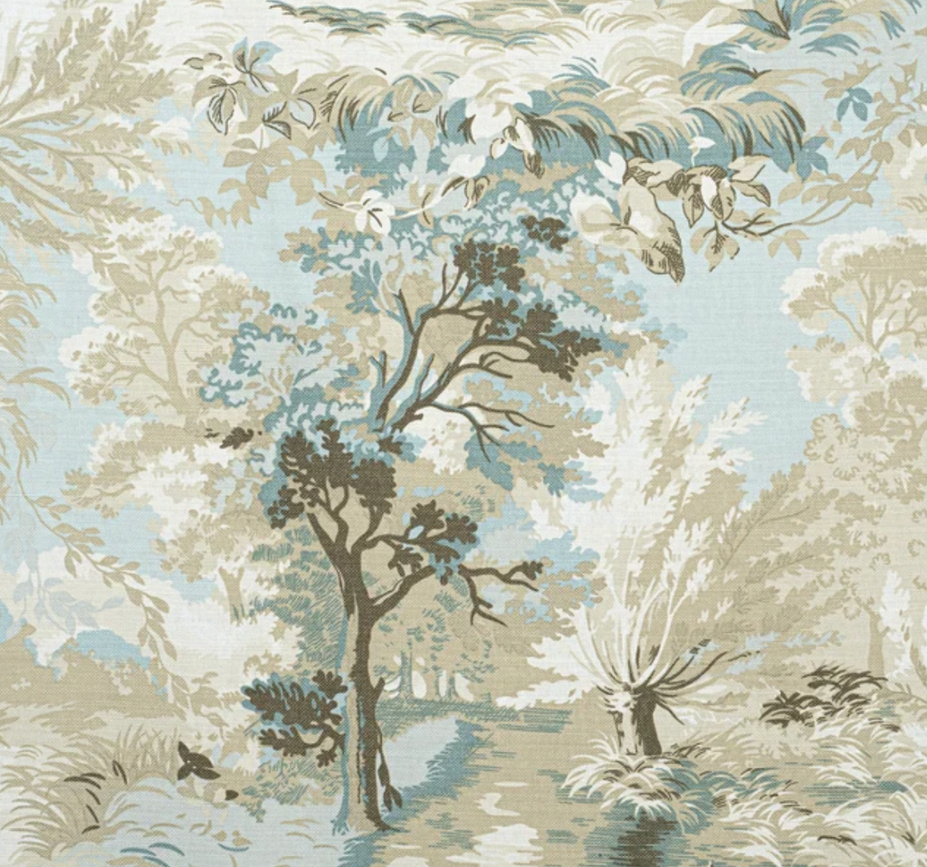 Lincoln Toile Pillow Cover in Light Blue, Thibaut Pillows