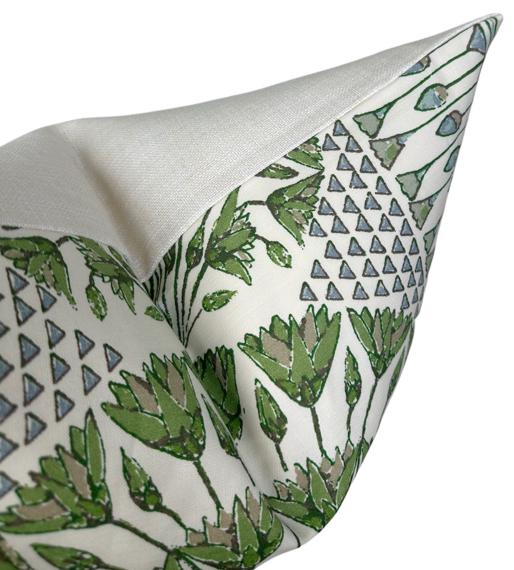 Cairo Pillow Cover in Green, Thibaut Pillows