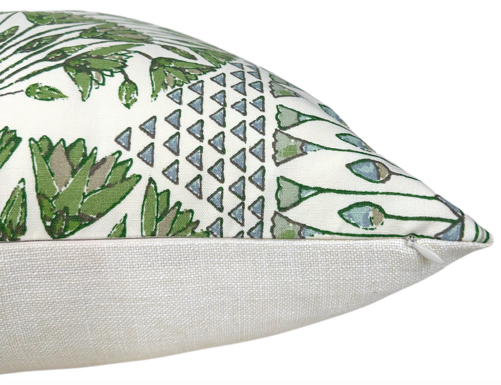 Cairo Pillow Cover in Green, Thibaut Pillows