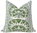 Cairo Pillow Cover in Green, Thibaut Pillows