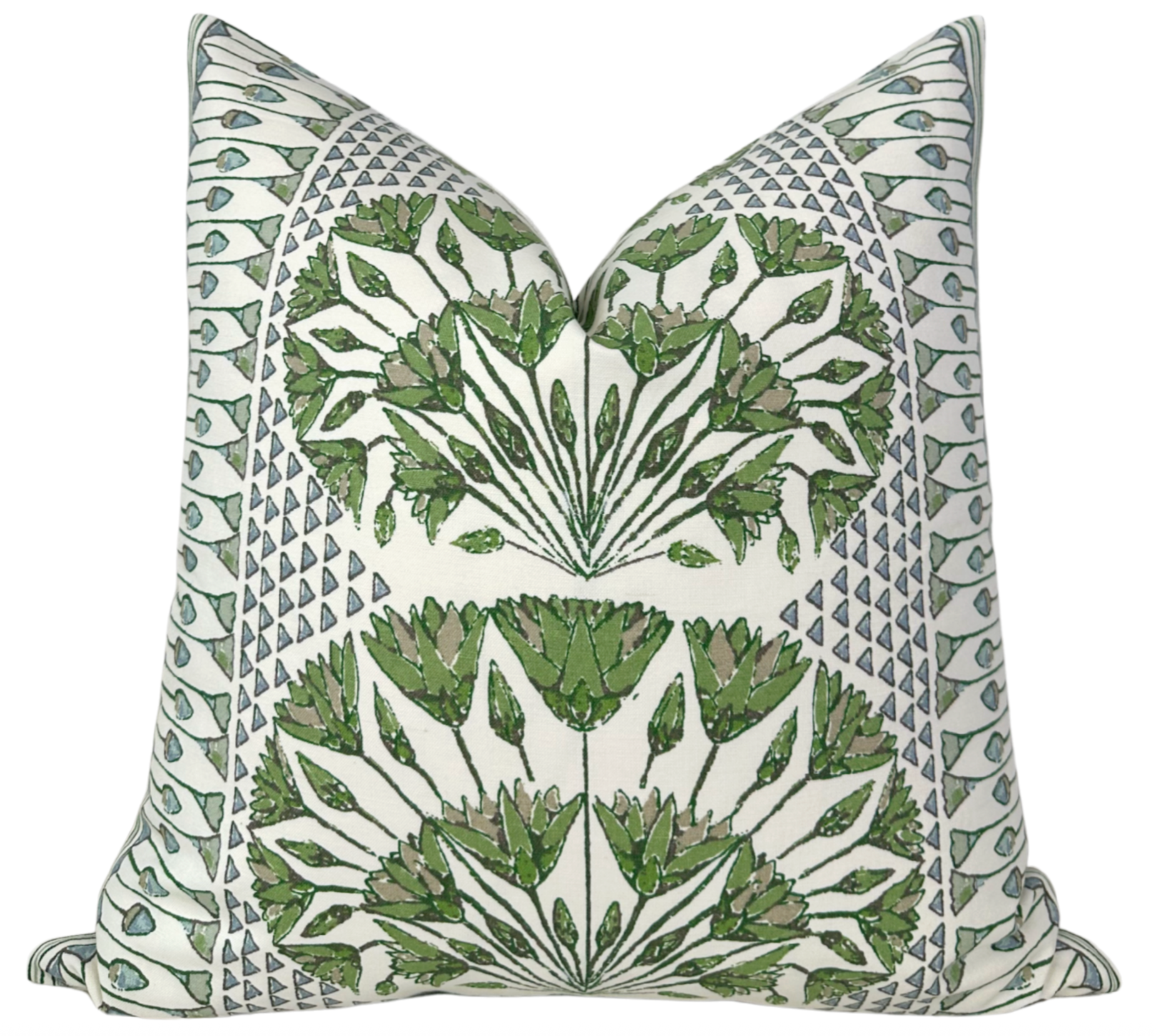 Cairo Pillow Cover in Green, Thibaut Pillows