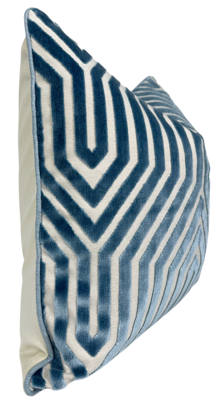 Vanderbilt Velvet Pillow Cover in Marine Blue, Schumacher Textiles