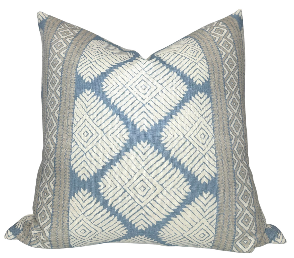 Austin Pillow Cover in Blue, Thibaut Pillows