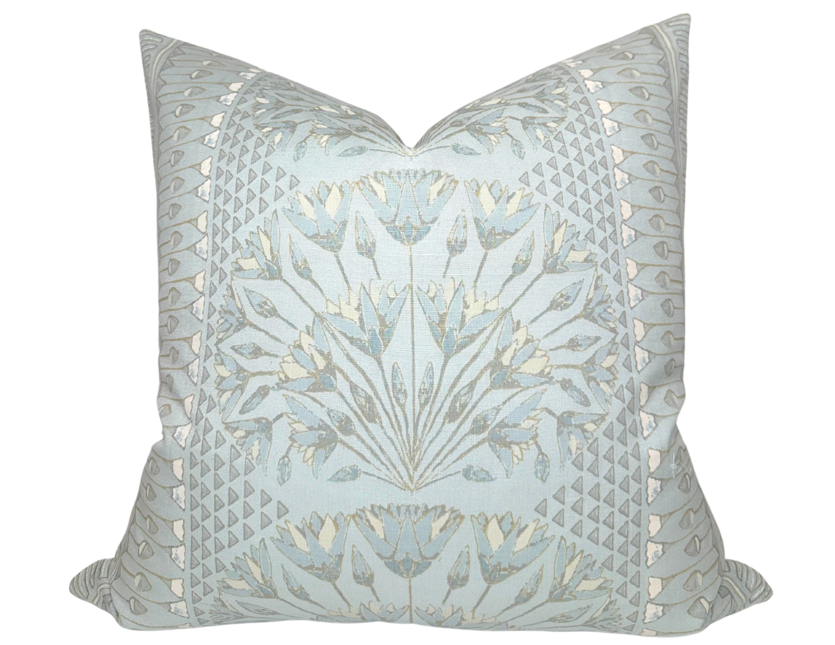 Cairo Pillow Cover in Spa Blue, Thibaut Pillows