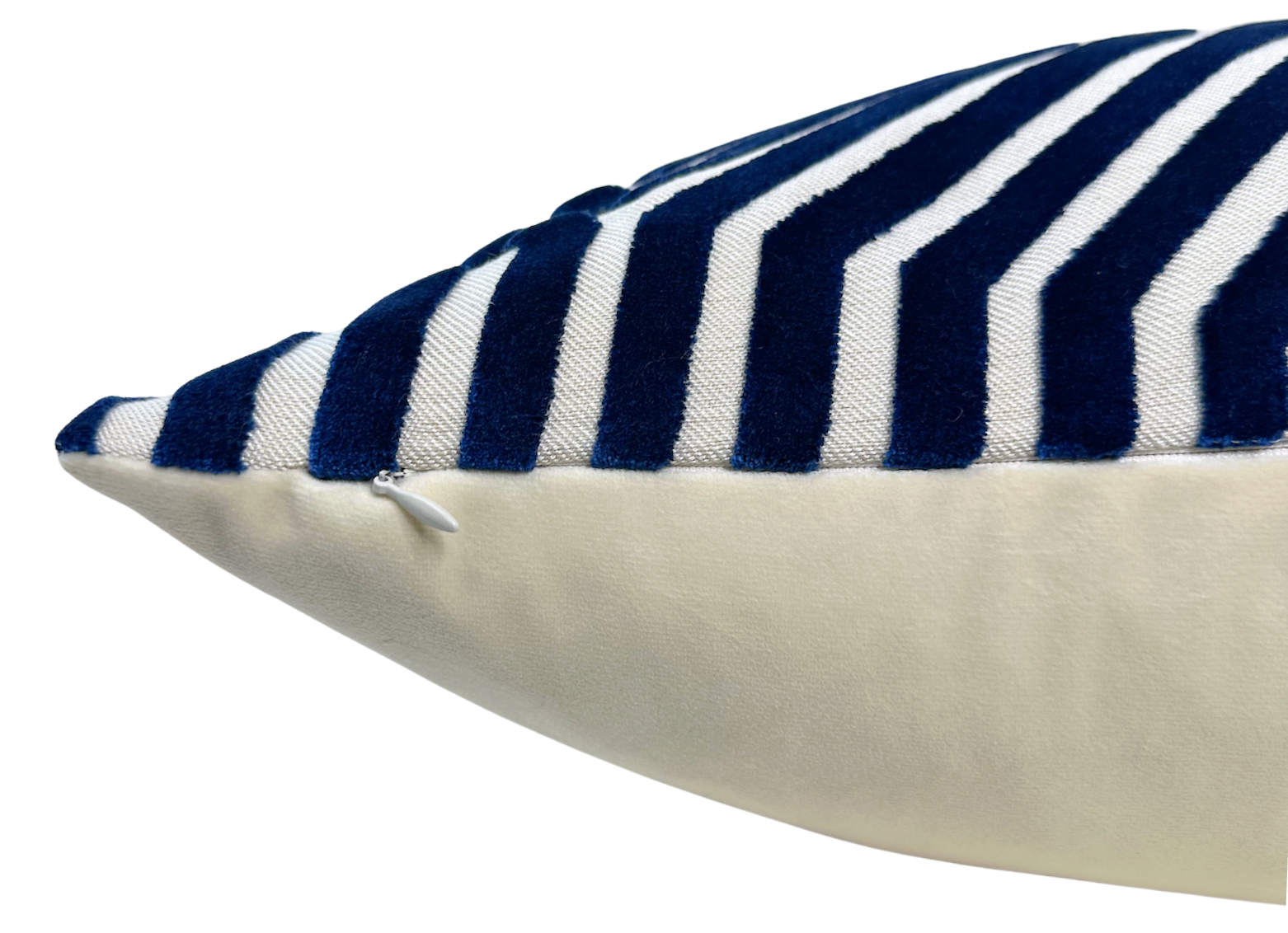 Vanderbilt Velvet Pillow Cover in Navy Blue, Schumacher Textiles