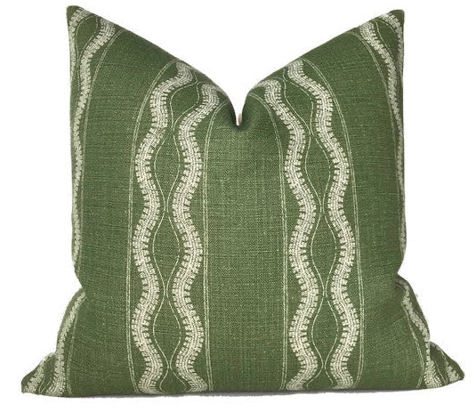 Zanzibar Pillow Cover in Green, Peter Dunham Textiles