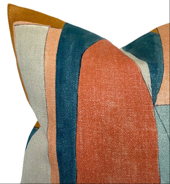 District Pillow Cover in Apricot, Kelly Wearstler Textiles