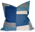 Collage Pillow Cover in Indigo Gray, Peter Dunham Textiles