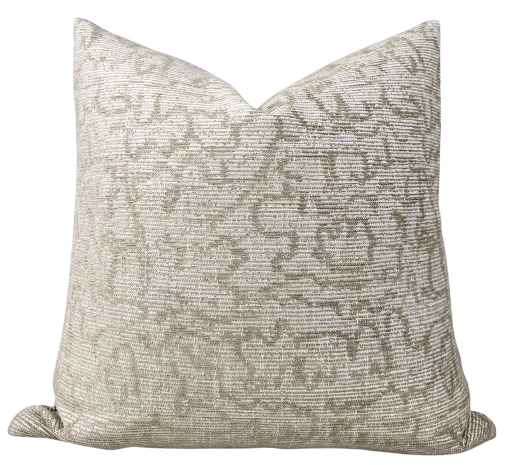 Crescendo Pillow Cover in Ivory Taupe, Kelly Wearstler Textiles