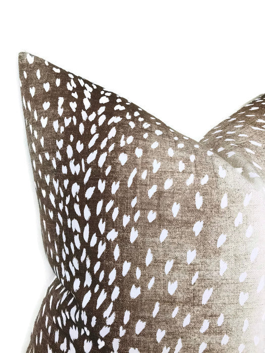 Antelope Pillow Cover in Dark Brown, 04242