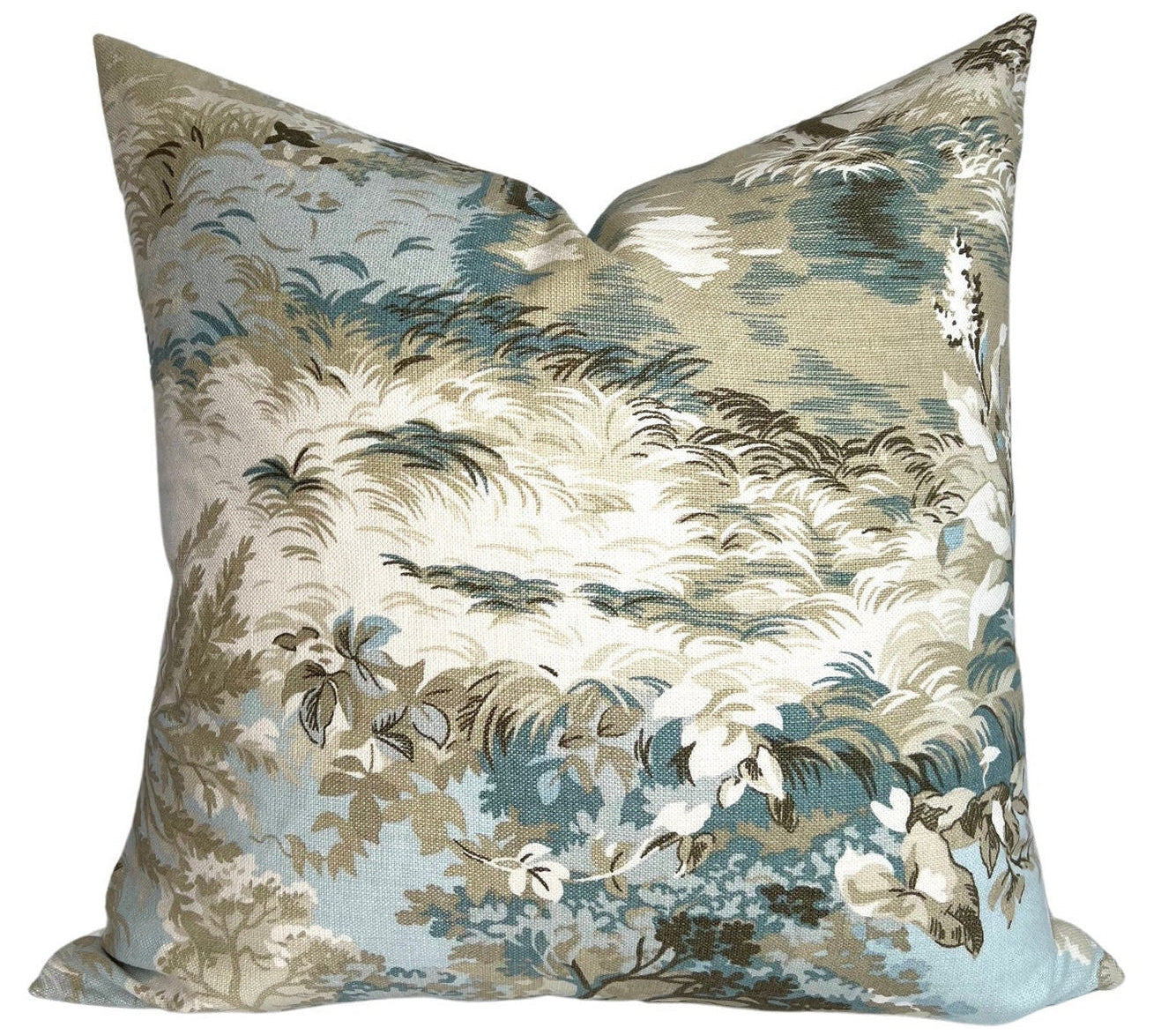 Lincoln Toile Pillow Cover in Light Blue, Thibaut Pillows