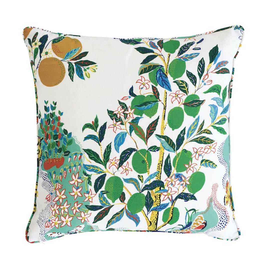 Citrus Garden Pillow Cover in Primary, Indoor Outdoor Pillows, Schumacher Textiles