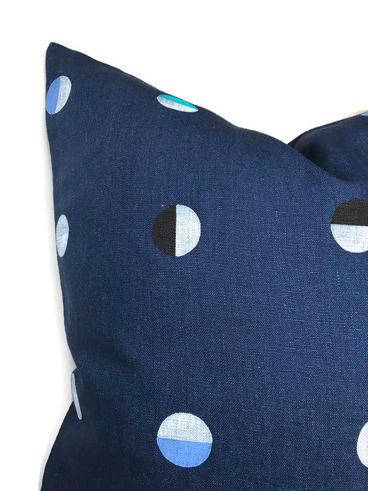 Joshua Tree Pillow Cover in Indigo Moons Blue, Schumacher Textiles