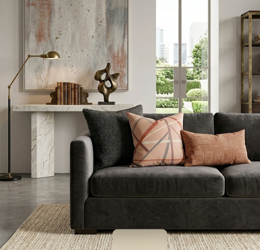 Simpatico Pillow Cover in Terracotta, Kelly Wearstler Textiles
