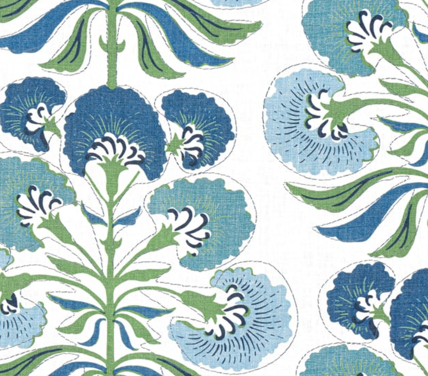Tybee Tree Pillow Cover in Blue + Green, Thibaut Pillows